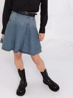 Alexander McQueen flared denim skirt