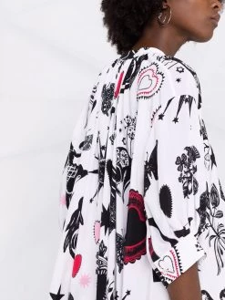 Alexander McQueen graphic-print shirt dress