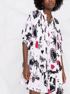 Alexander McQueen graphic-print shirt dress