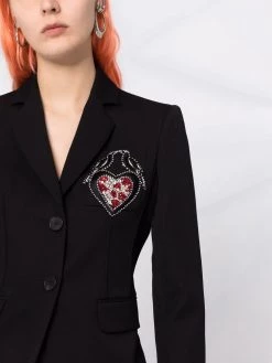 Alexander McQueen rhinestone-embellished blazer dress