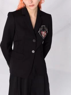 Alexander McQueen rhinestone-embellished blazer dress