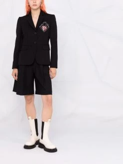 Alexander McQueen rhinestone-embellished blazer dress