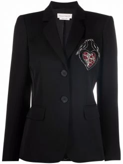 Alexander McQueen rhinestone-embellished blazer dress