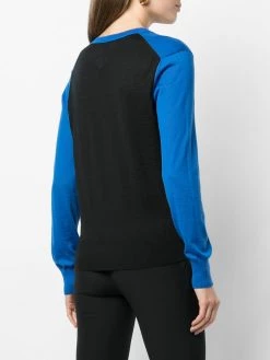 Alexander McQueen contrasting-panel long-sleeve jumper
