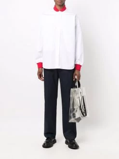 Alexander McQueen contrasting-panel long-sleeve shirt