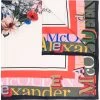 Alexander McQueen logo pattern floral scarf