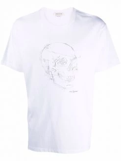 Alexander McQueen illustrated skull logo-print T-shirt