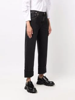 Cheap โจ Alexander McQueen High waisted cropped ๐ jeans โญ 9 Alexander McQueen high-waisted cropped jeans