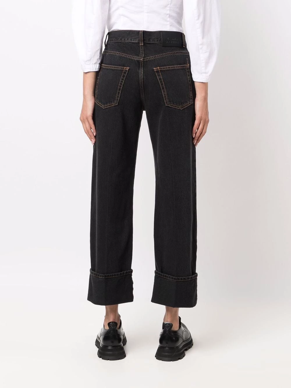 Cheap โจ Alexander McQueen High waisted cropped ๐ jeans โญ 4 Alexander McQueen high-waisted cropped jeans