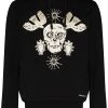 Alexander McQueen skull-embroidered cotton hoodie