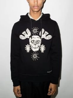Alexander McQueen skull-embroidered cotton hoodie