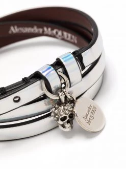 Discount ๐ Alexander McQueen Holographic skull charm wraparound bracelet ๐ฅฐ 5 Alexander McQueen holographic skull-charm wraparound bracelet