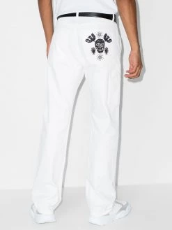 Alexander McQueen skull-print straight-leg jeans