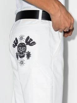 Alexander McQueen skull-print straight-leg jeans