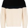 Alexander McQueen two-tone cable-knit jumper