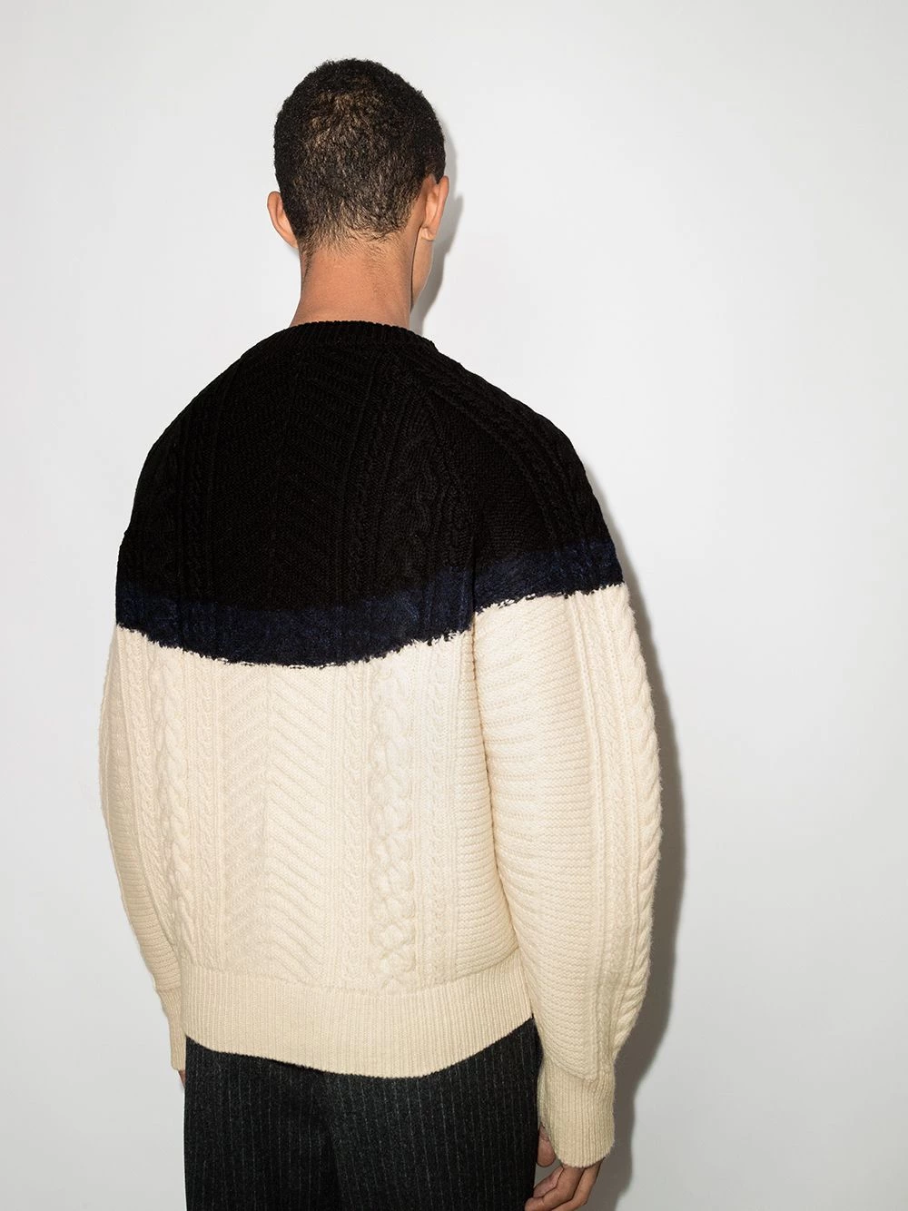 Deals 🎉 Alexander McQueen Two tone cable knit jumper ⌛ 3 Alexander McQueen two-tone cable-knit jumper