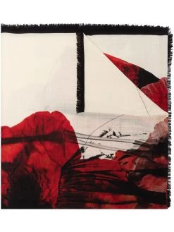 Alexander McQueen Paper Bloom skeleton scarf