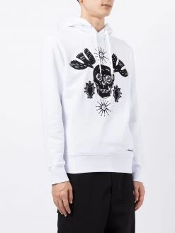 Alexander McQueen graphic-print drawstring hodie