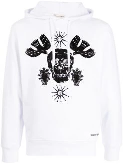 Alexander McQueen graphic-print drawstring hodie