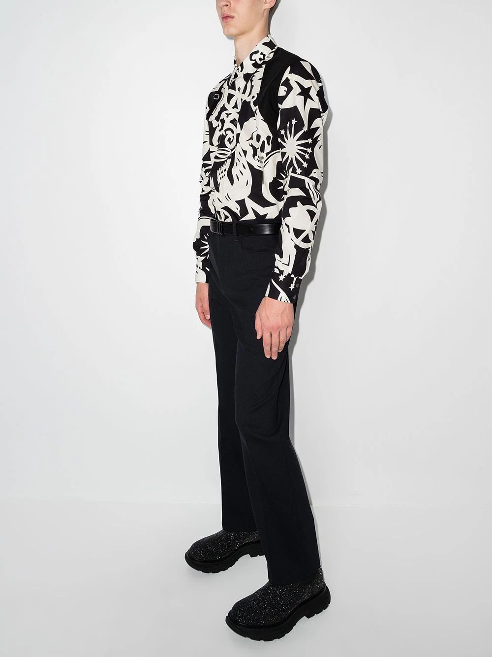 Best deal โ Alexander McQueen Skull print harness ๐ shirt ๐ 5 Alexander McQueen skull print harness shirt