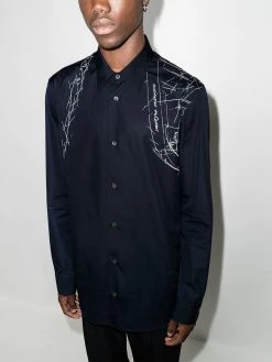 Alexander McQueen harness-print long-sleeve shirt