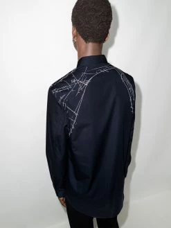 Alexander McQueen harness-print long-sleeve shirt