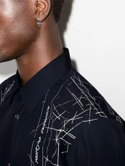 Alexander McQueen harness-print long-sleeve shirt