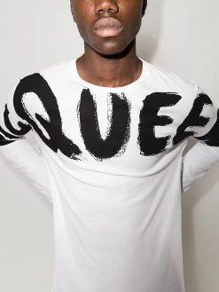 Alexander McQueen graffiti-logo long-sleeve T-shirt