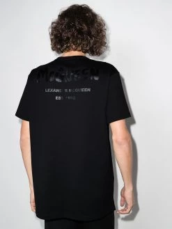 Alexander McQueen AMQ GRAFFITI BK PRNT SS TEE WHT