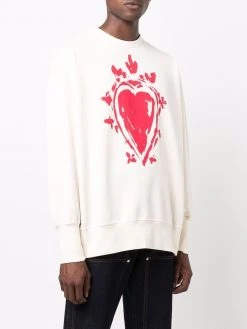 Alexander McQueen heart-print cotton sweatshirt