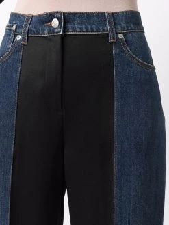 Alexander McQueen patchwork straight-leg jeans