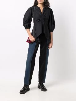 Alexander McQueen patchwork straight-leg jeans