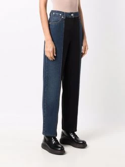 Alexander McQueen patchwork straight-leg jeans