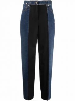 Alexander McQueen patchwork straight-leg jeans