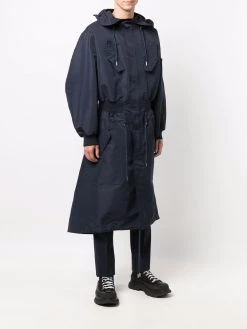 Alexander McQueen hooded hybrid bomber rain jacket