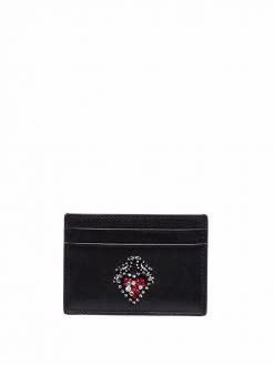 Alexander McQueen embellished card holder