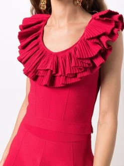 Alexander McQueen ruffle sleeveless knit top