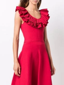 Alexander McQueen ruffle sleeveless knit top