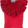 Alexander McQueen ruffle sleeveless knit top