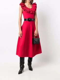 Alexander McQueen ribbed detailing full midi skirt