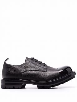 Alexander McQueen metallised-toecap lace-up shoes