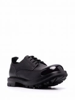 Alexander McQueen metallised-toecap lace-up shoes