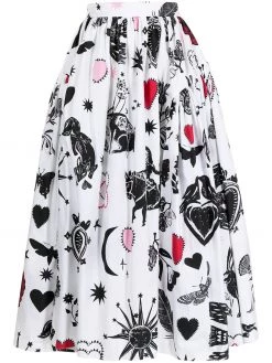 Alexander McQueen ruffle-detail puff-sleeve dress