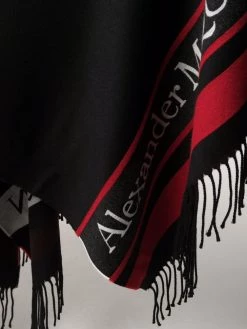 Alexander McQueen logo-print cape