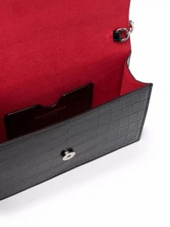 Alexander McQueen crocodile-effect leather bag