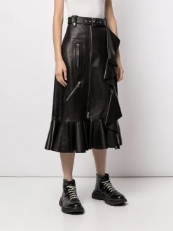Buy 😍 Alexander McQueen High waisted ruffle hem 👗 skirt 🛒 7 Alexander McQueen high-waisted ruffle-hem skirt