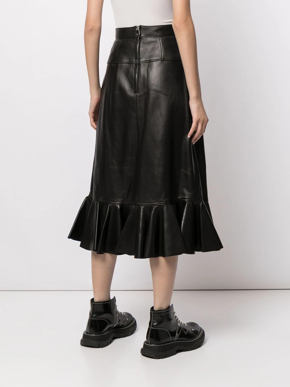 Buy 😍 Alexander McQueen High waisted ruffle hem 👗 skirt 🛒 4 Alexander McQueen high-waisted ruffle-hem skirt