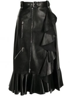 Alexander McQueen high-waisted ruffle-hem skirt
