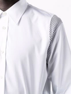 Alexander McQueen stripe insert button-front shirt
