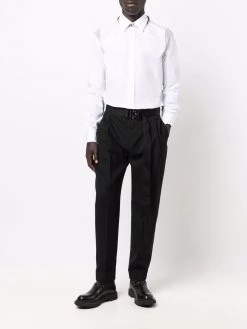 Alexander McQueen stripe insert button-front shirt